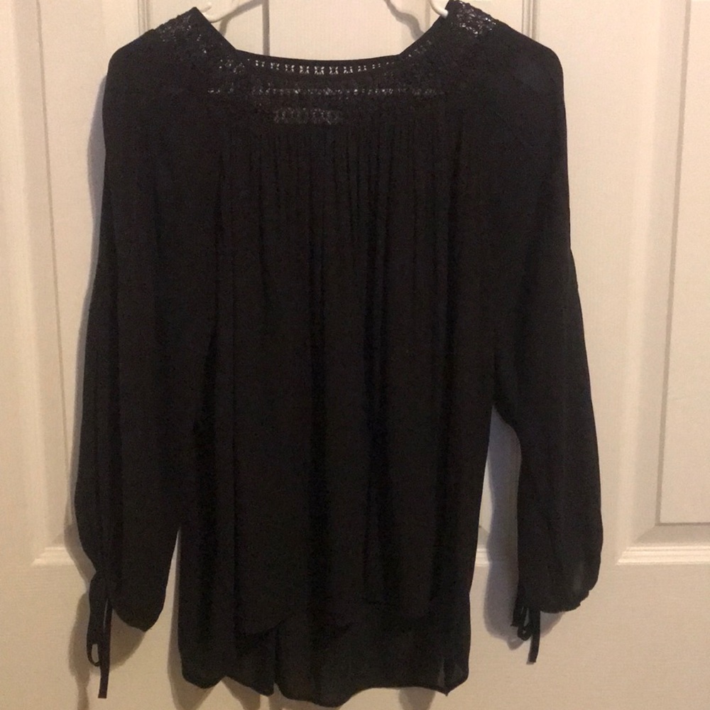 LOFT Flowy Black Blouse - Size XS